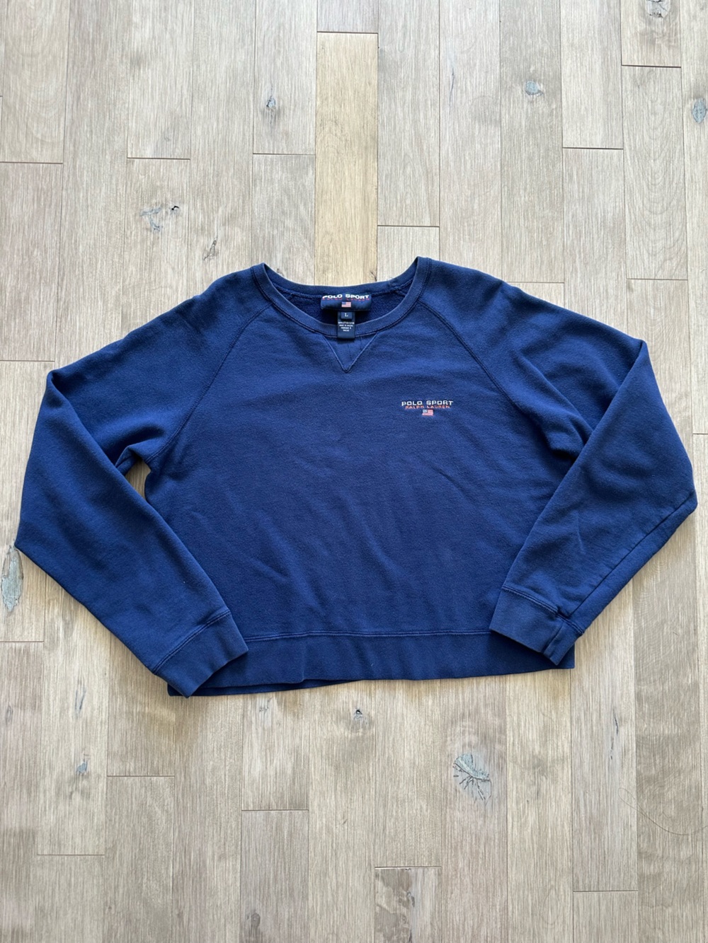 Polo Sport Ralph Lauren 100% Cotton Navy Crewneck Sweatshirt Size Large